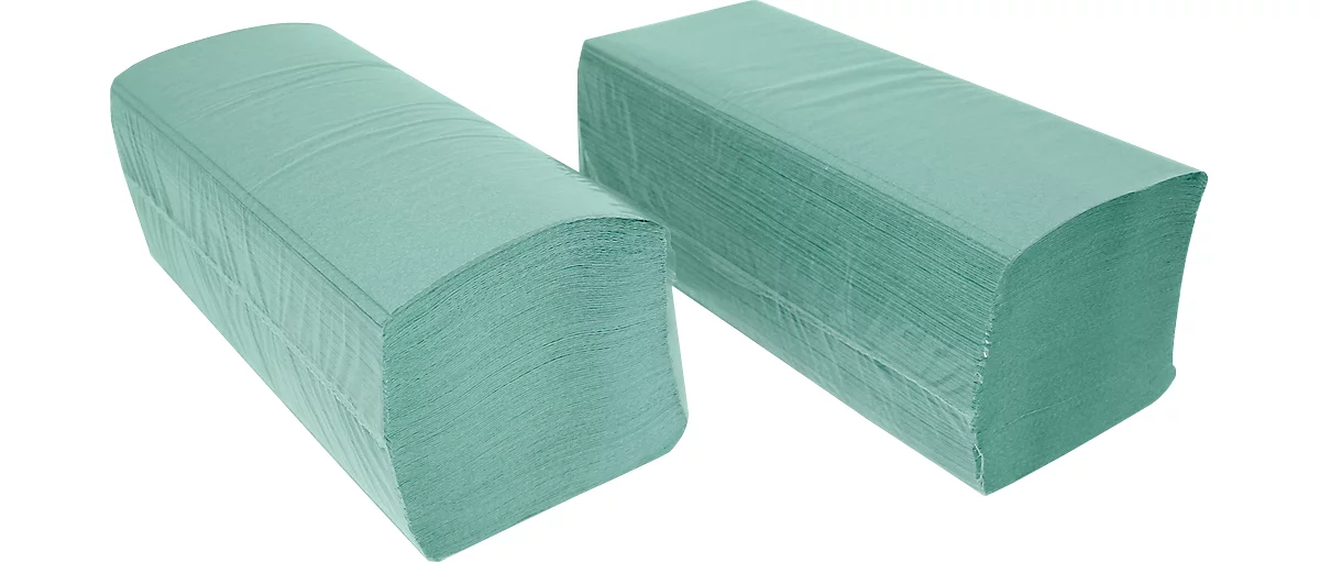 Papieren handdoeken Schäfer Shop Pure - L 250 x B 230 mm - zigzagvouwen - 1-laag - 5000 vellen - groen