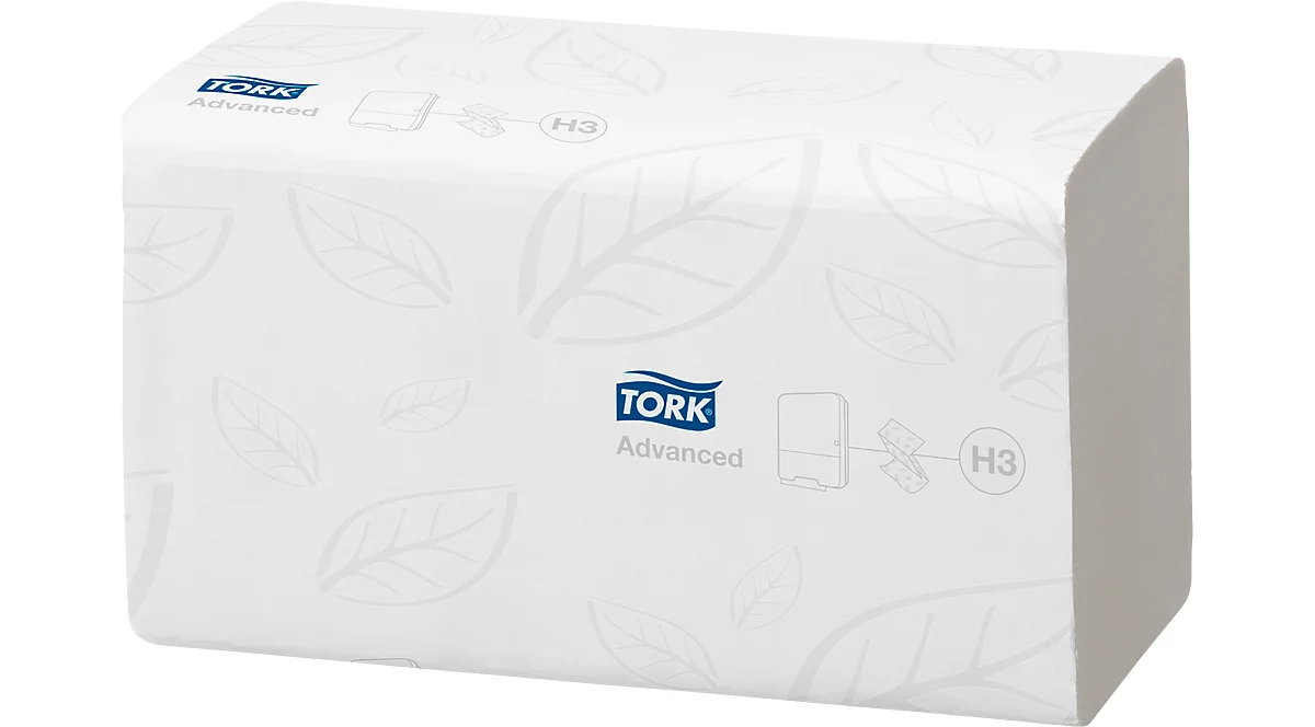 Papierhandtücher Advanced TORK®, Zick-Zack-Falzung, 2-lagig, 3750 Blatt, hochweiss