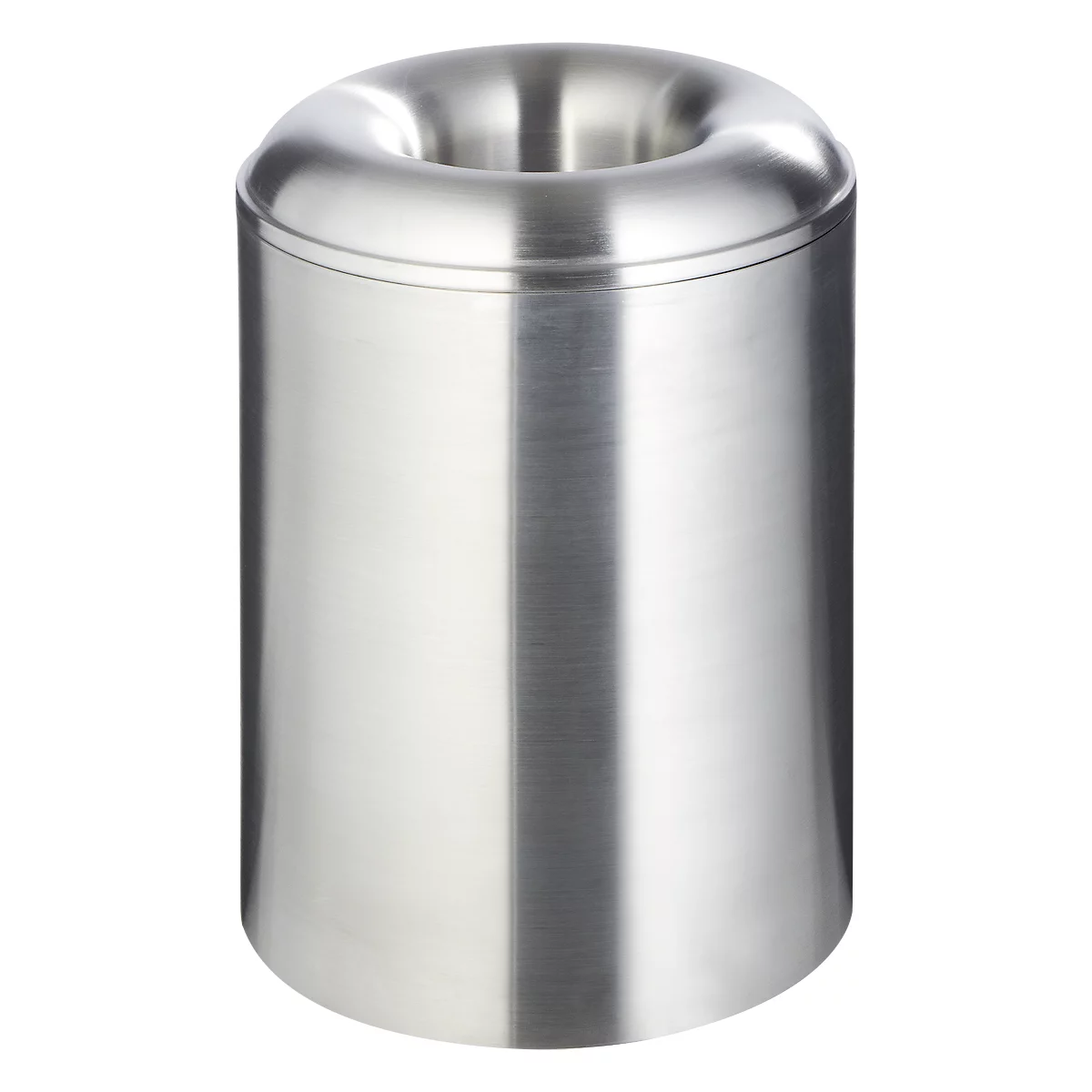 Papierkorb aus Aluminium, selbstlöschend, 20 l, mit Löschdeckel