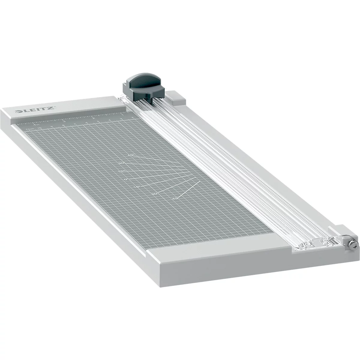 Papierschneider Leitz Precision Home A4, bis A4, bis 8 Blatt, Papierklemme, Ableselineal, Stahl und Kunststoff