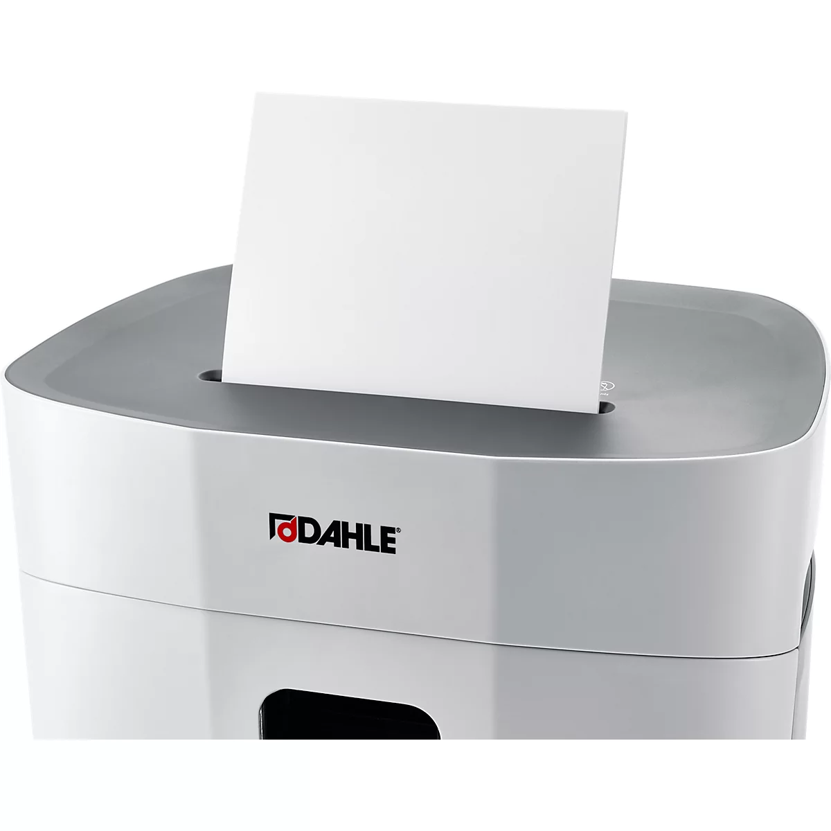 Papiervernietiger Dahle PaperSAFE® 240, snijdkorrel 4 x 12 mm, P-4, 25 l, snijcapaciteit 1-10 vel, met rollen, grijs