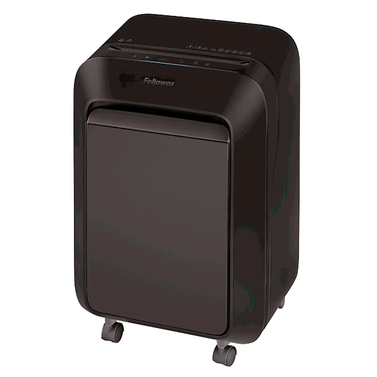 Papiervernietiger Fellowes® Powershred LX 210, deeltjesversnipperaar 4 x 12 mm, P-4, 23 l, snijcapaciteit 16 vel, met rollen, zwart