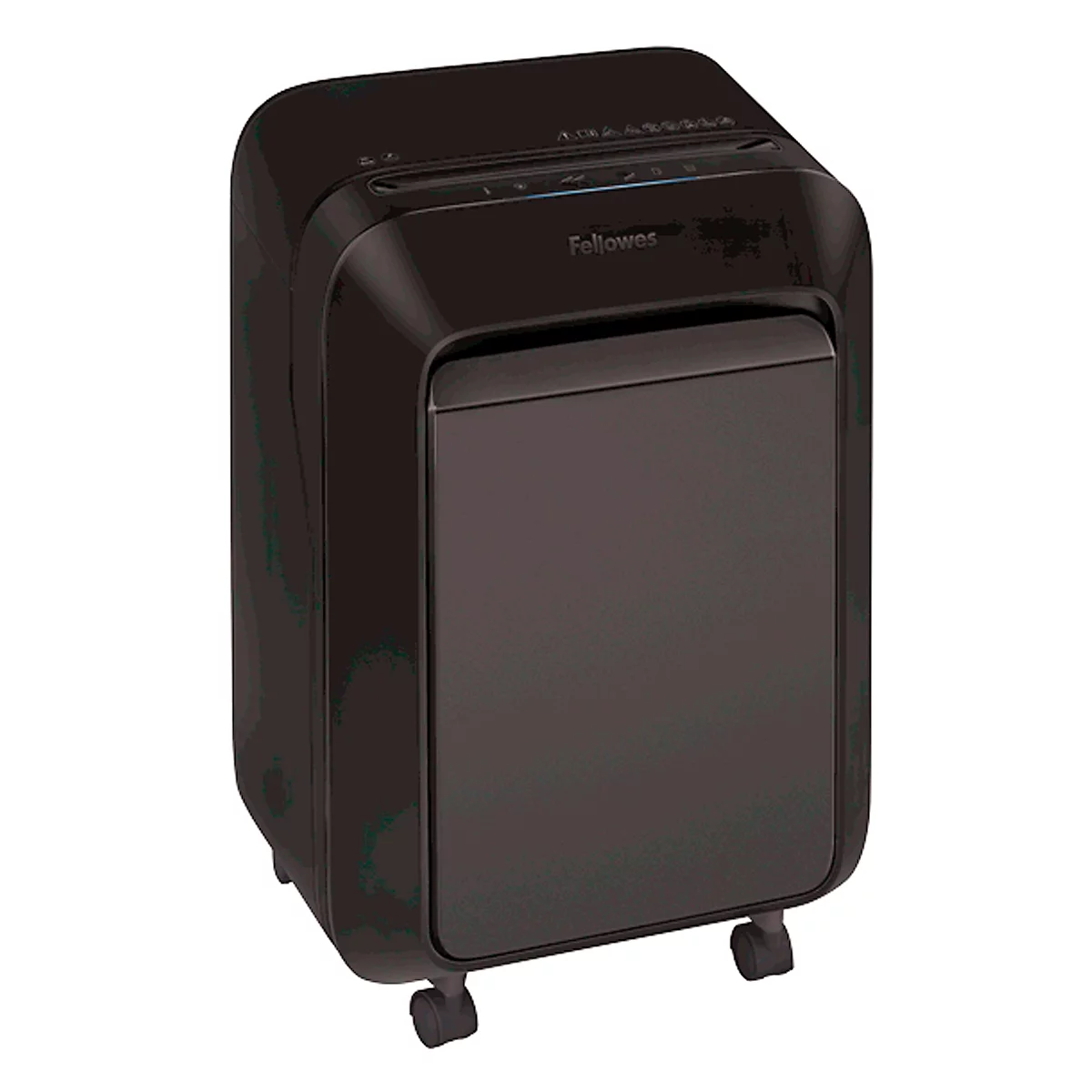 Papiervernietiger Fellowes® Powershred LX 210, deeltjesversnipperaar 4 x 12 mm, P-4, 23 l, snijcapaciteit 16 vel, met rollen, zwart