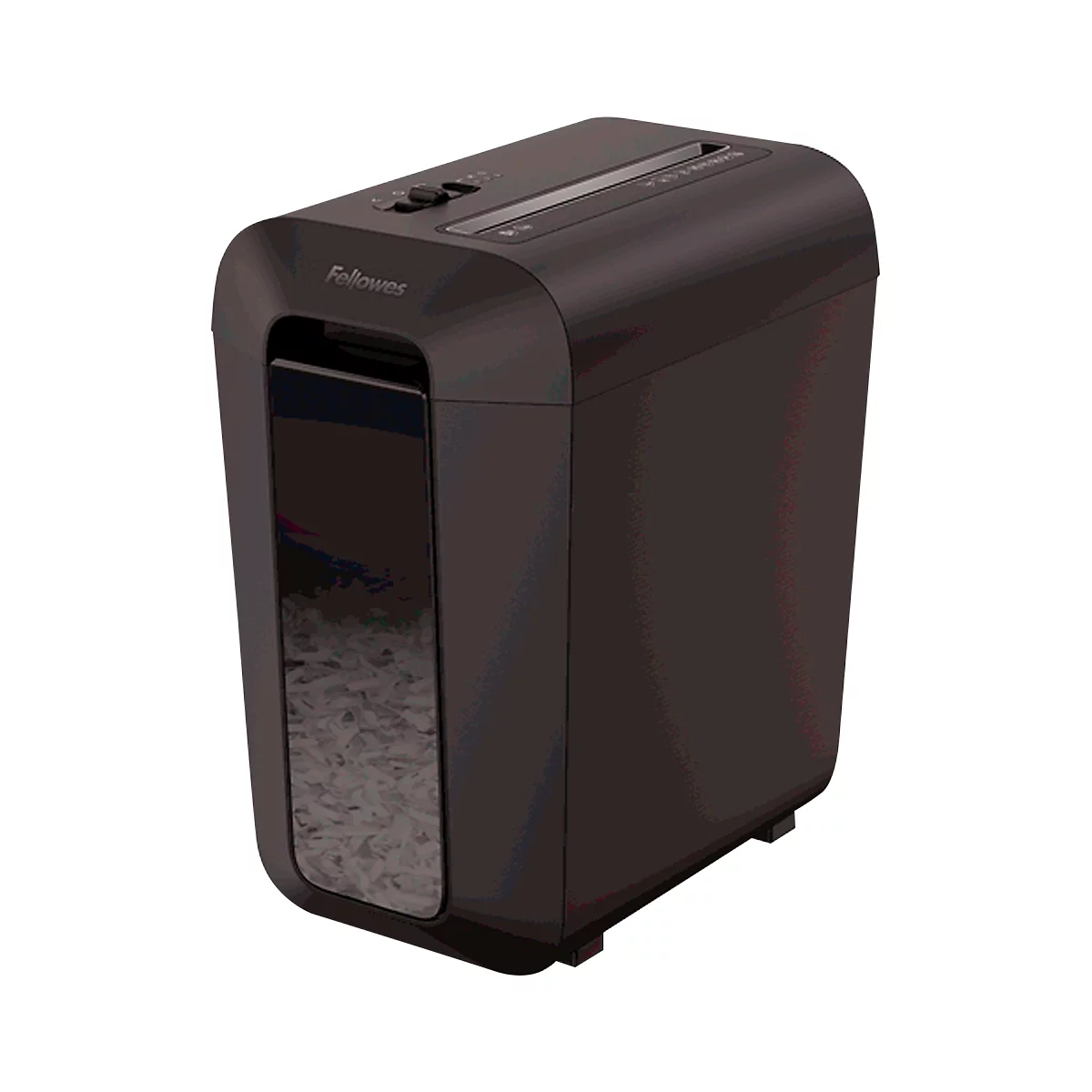 Papiervernietiger Fellowes® Powershred LX 65, deeltjes snijden 4 x 40 mm, P-4, 22 l, 10 vel snijcapaciteit, zwart