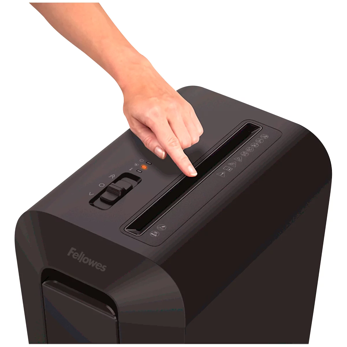 Papiervernietiger Fellowes® Powershred LX 65, deeltjes snijden 4 x 40 mm, P-4, 22 l, 10 vel snijcapaciteit, zwart