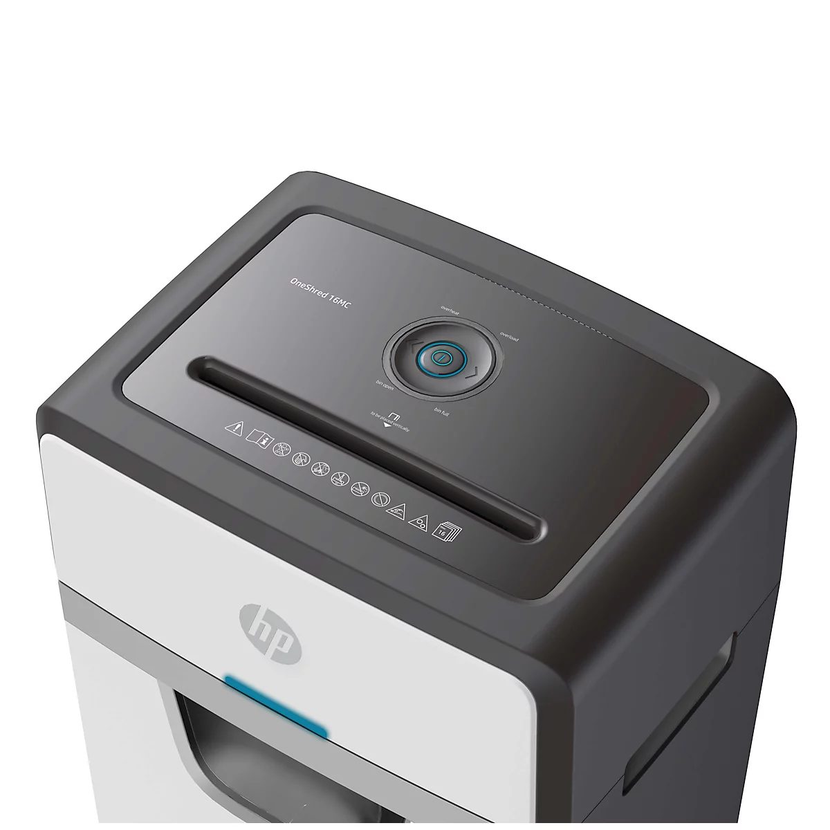 Papiervernietiger HP OneShred 16MC, 2 x 15 mm microgesneden, P-5, 30 l, snijcapaciteit 16 vel