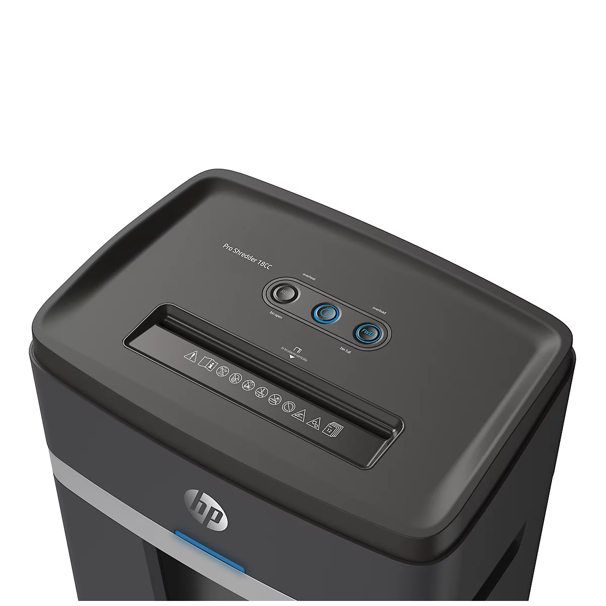 Papiervernietiger HP Pro 18CC, deeltjesversnipperaar 4 x 35 mm, P-4, 25 l, snijcapaciteit 18 vel