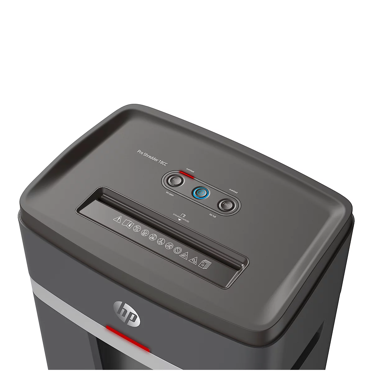 Papiervernietiger HP Pro 18CC, deeltjesversnipperaar 4 x 35 mm, P-4, 25 l, snijcapaciteit 18 vel
