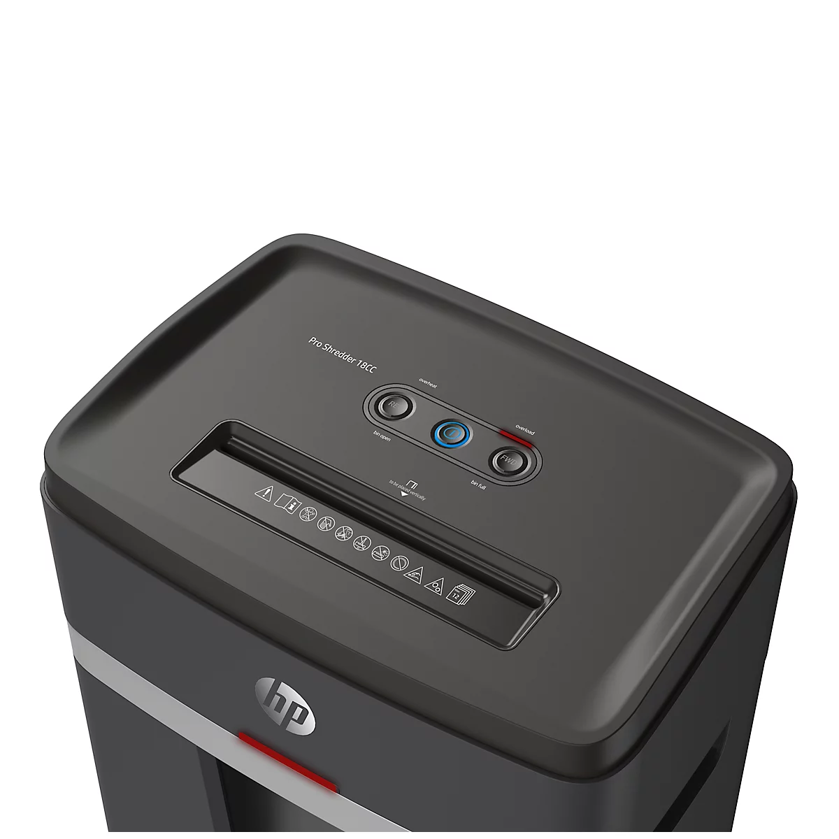 Papiervernietiger HP Pro 18CC, deeltjesversnipperaar 4 x 35 mm, P-4, 25 l, snijcapaciteit 18 vel