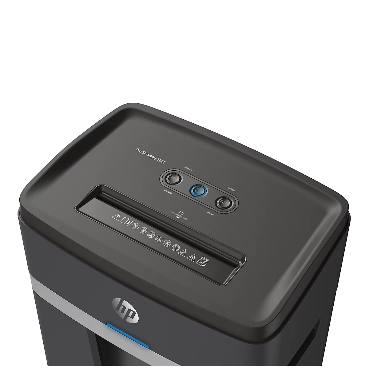 Papiervernietiger HP Pro 18CC, deeltjesversnipperaar 4 x 35 mm, P-4, 25 l, snijcapaciteit 18 vel