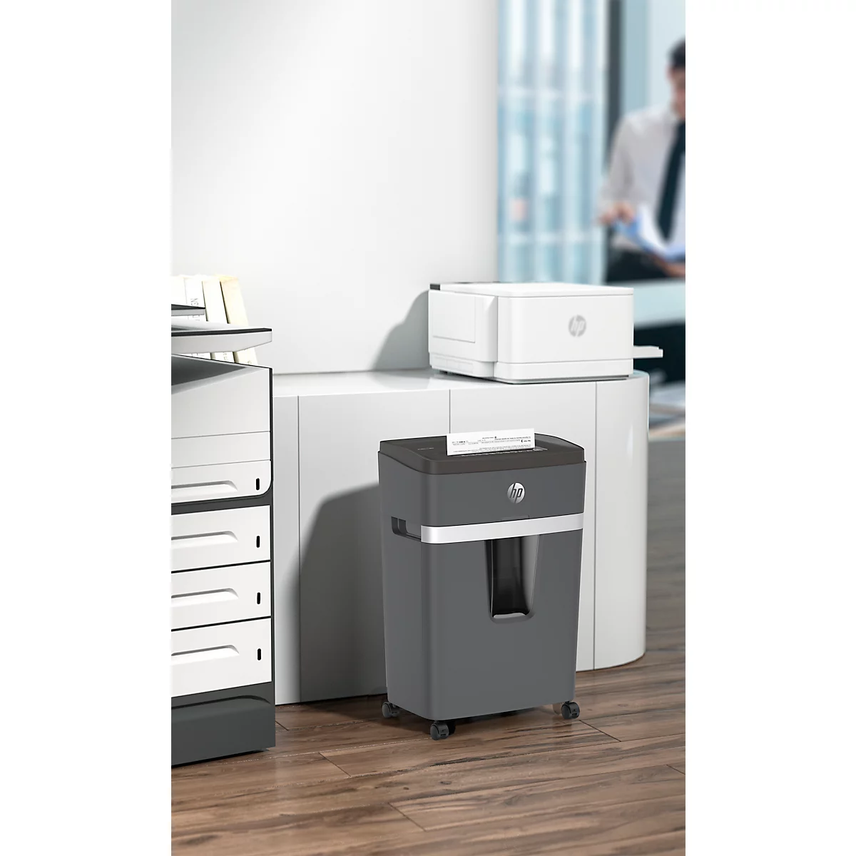 Papiervernietiger HP Pro 18CC, deeltjesversnipperaar 4 x 35 mm, P-4, 25 l, snijcapaciteit 18 vel