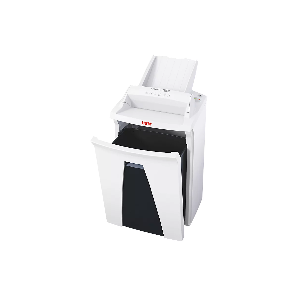 Papiervernietiger met automatische invoer HSM SECURIO AF300, veiligheidsniveau 6, deeltjes 0,78 x 11 mm, 6 vel, wit