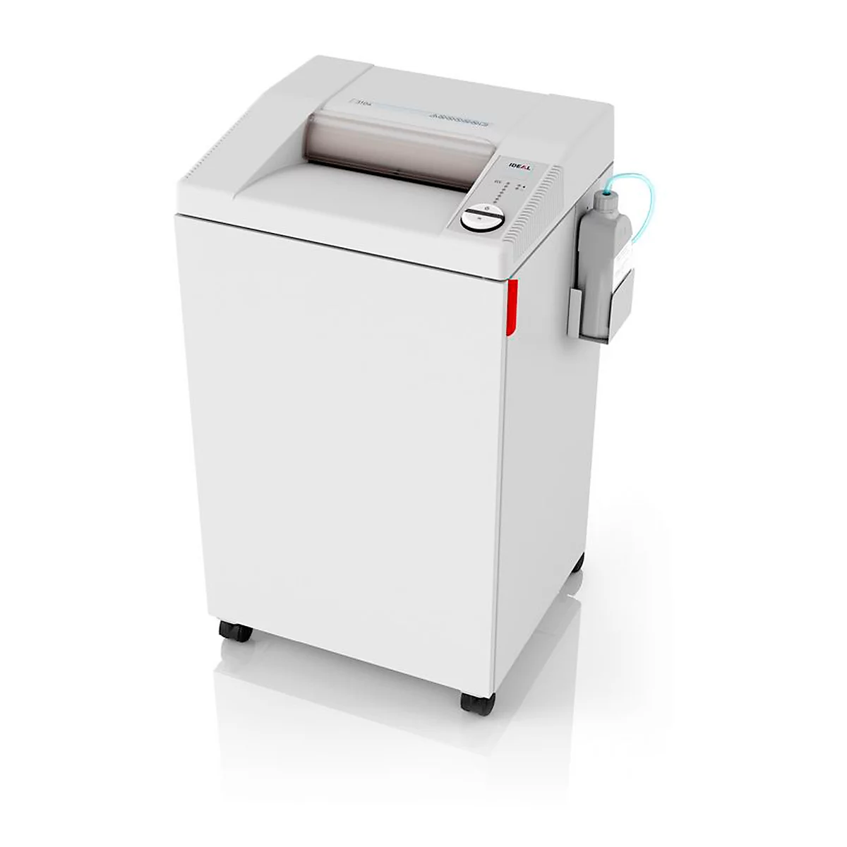 Papierversnipperaar IDEAL 3104 CC, particle-cut 4 x 40 mm, P-4, 120 l, snijvermogen 21-27 vel, met olie-injectie