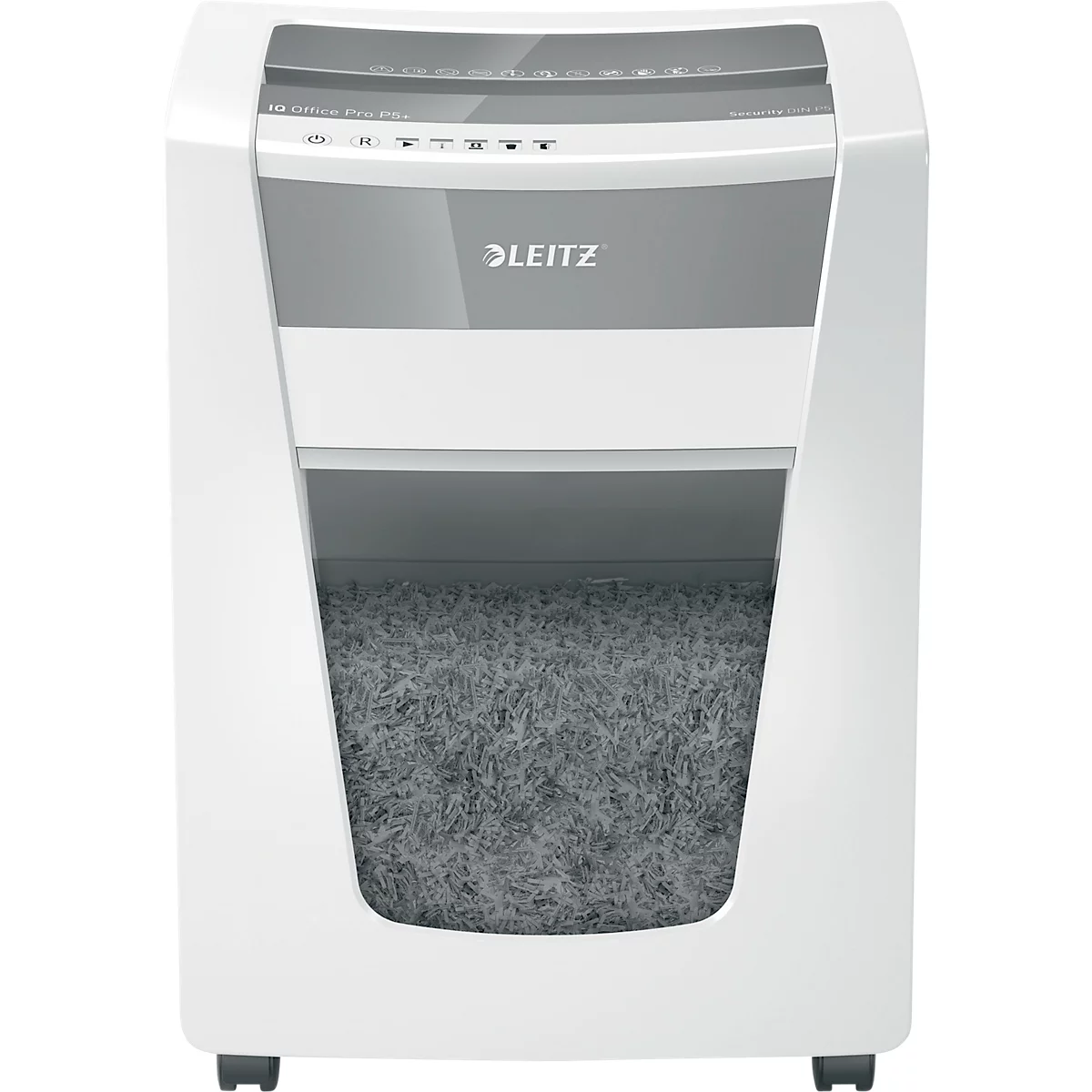 Papierversnipperaar Leitz IQ Office Pro, particle-cut 2 x 5 mm, P5+, 30 l, 5-7 vel, anti-vastloop