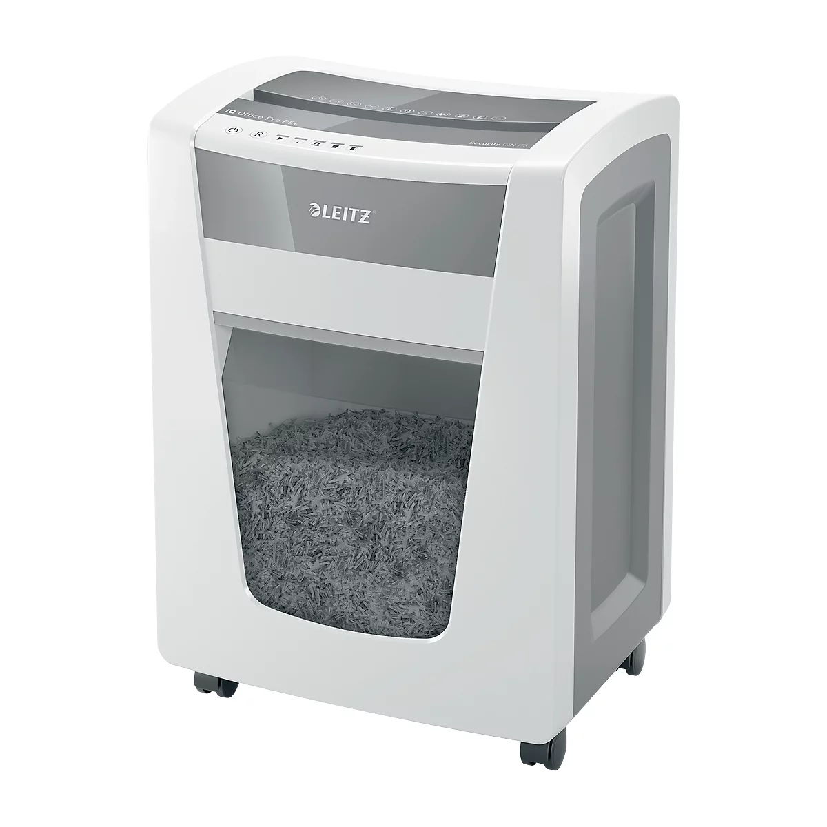 Papierversnipperaar Leitz IQ Office Pro, particle-cut 2 x 5 mm, P5+, 30 l, 5-7 vel, anti-vastloop