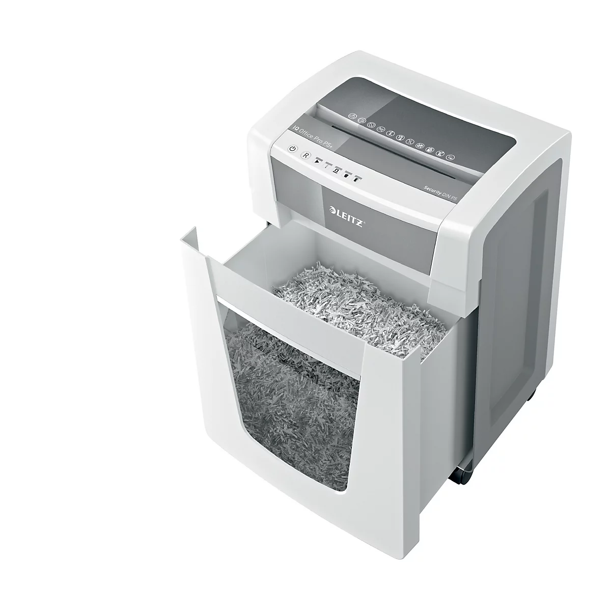 Papierversnipperaar Leitz IQ Office Pro, particle-cut 2 x 5 mm, P5+, 30 l, 5-7 vel, anti-vastloop