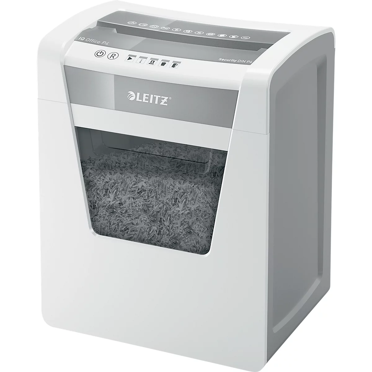 Papierversnipperaar Leitz IQ Office Pro, particle-cut 4 x 40 mm, P4, 23 l, 15-17 vel, anti-vastloop