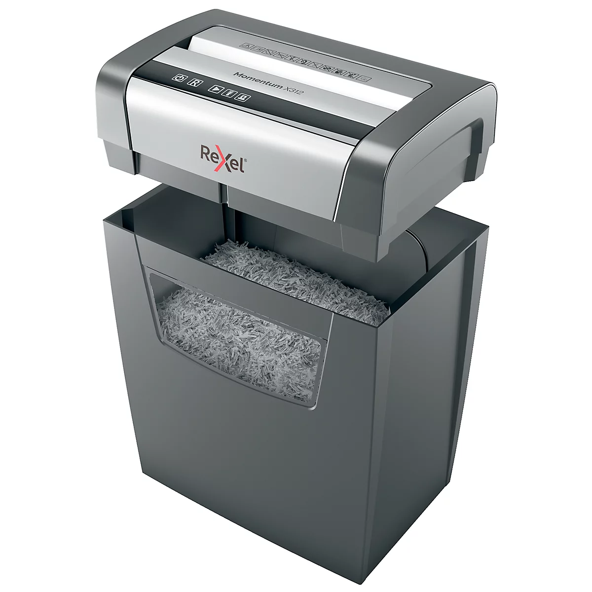 Papierversnipperaar Rexel Momentum X312, particle-cut 5 x 42 mm, P-3, 23 l, snijvermogen 12 vel