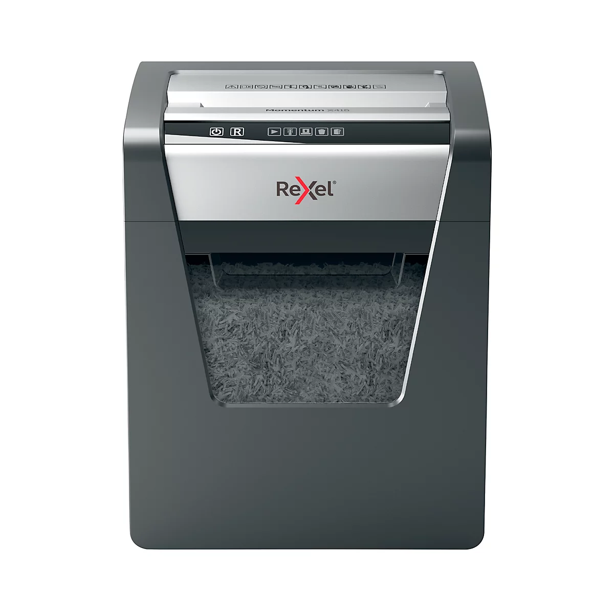Papierversnipperaar Rexel Momentum X415, particle-cut 4 x 40 mm, P-4, 23 l, snijvermogen 15 vellen