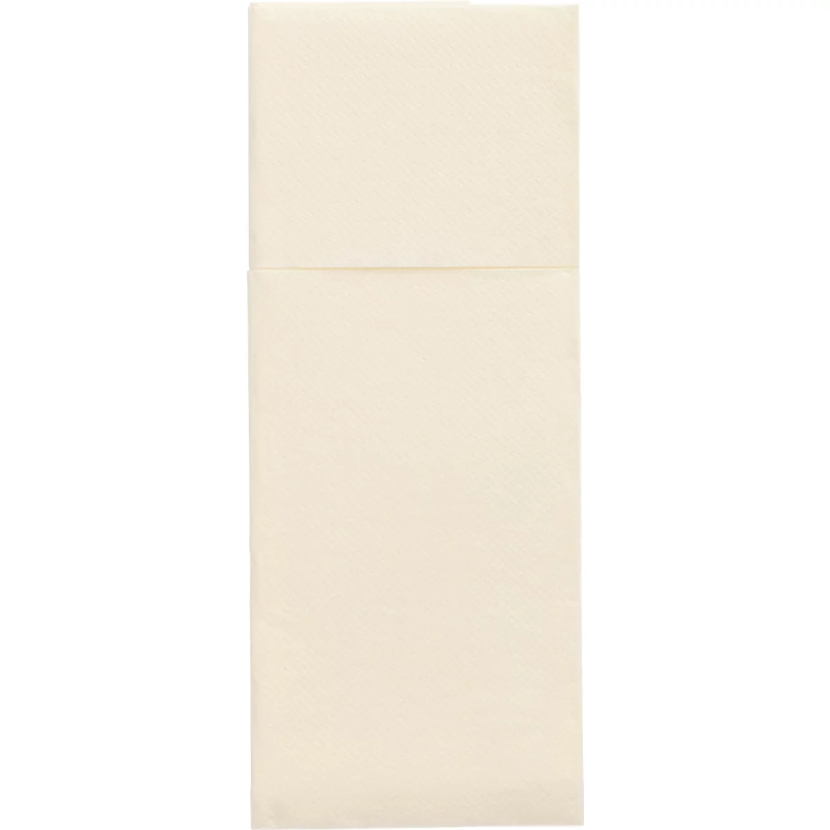 Enveloppe beige, une ligne horizontale divise la surface.