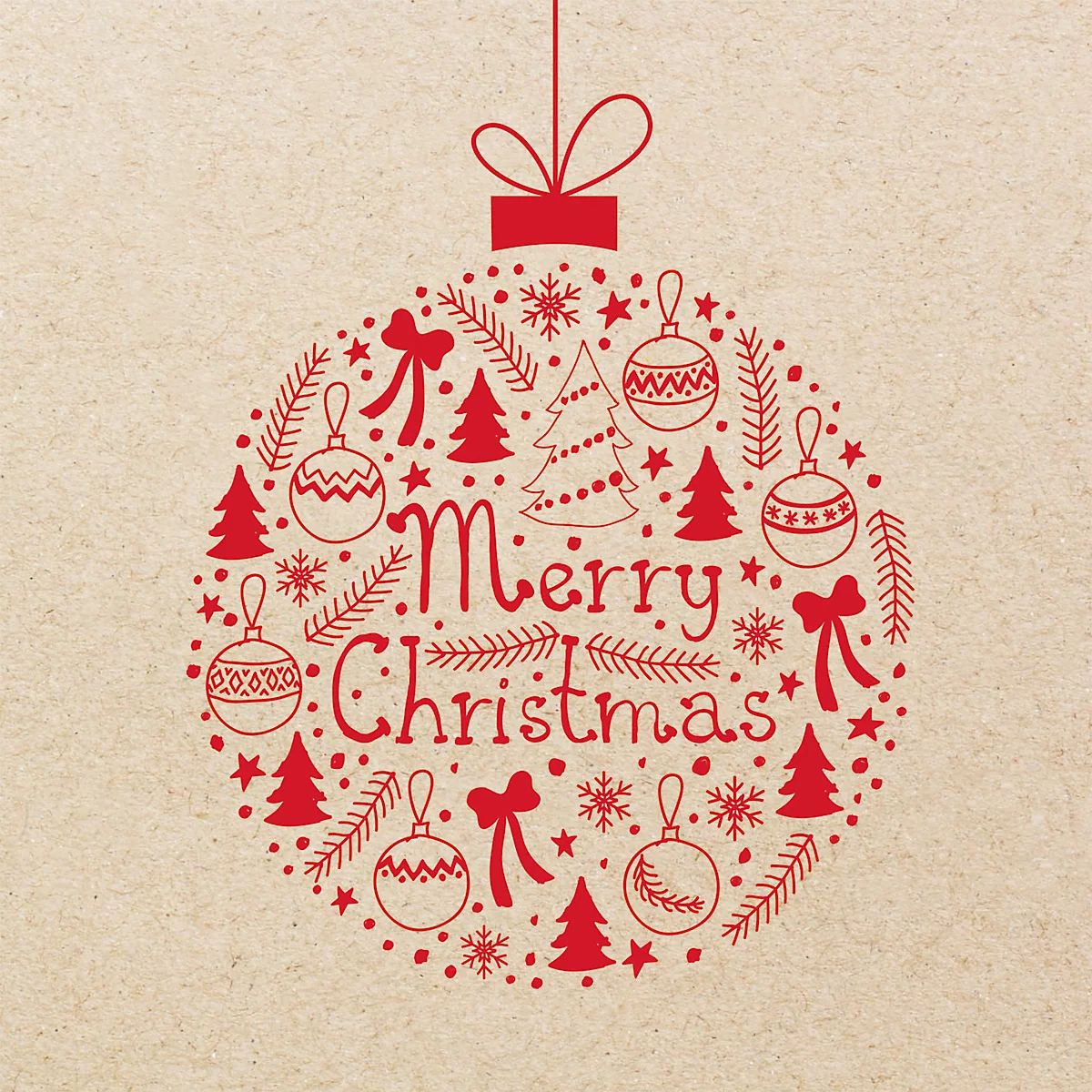 Papstar servetten 'Christmas Ball', 3-laags, 1/4 vouw, gerecycled papier, 20 stuks