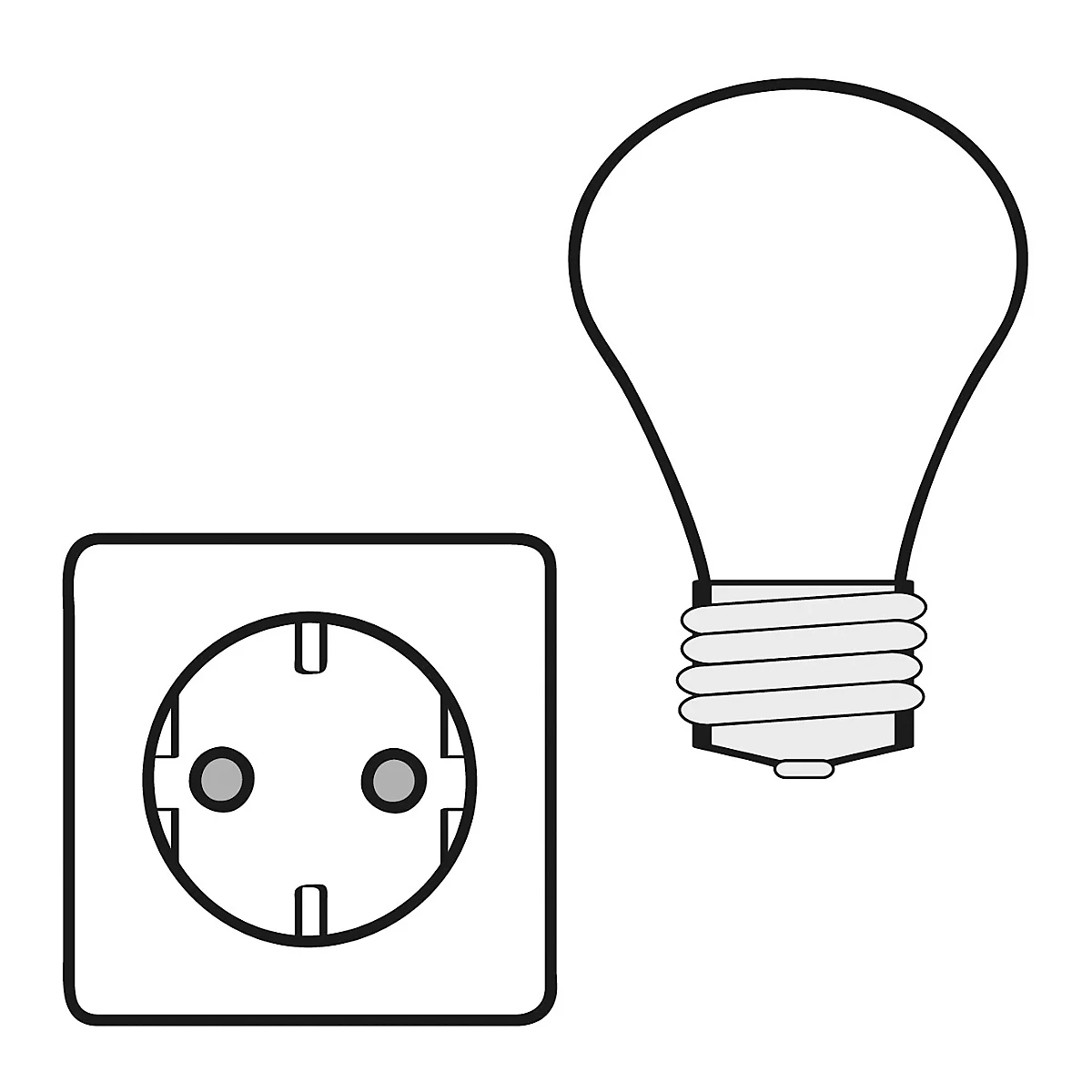 Paquet d'installation électrique Säbu 1x28W-ALG, pour Safe TANK pour le stockage actif, 1 x lampe à LED à vasque de 28 W, montage mural intérieur, conforme à VDE, antidéflagrant selon la directive ATEX