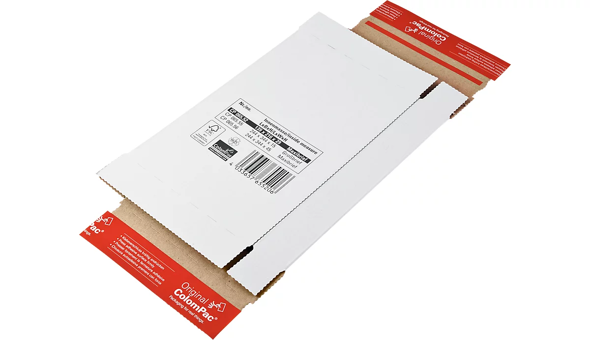 Paquete de mensajería, anchura 145 x profundidad 225 x altura 34 mm, optimizado para el envío postal, cierre autoadhesivo, blanco, 20 unidades