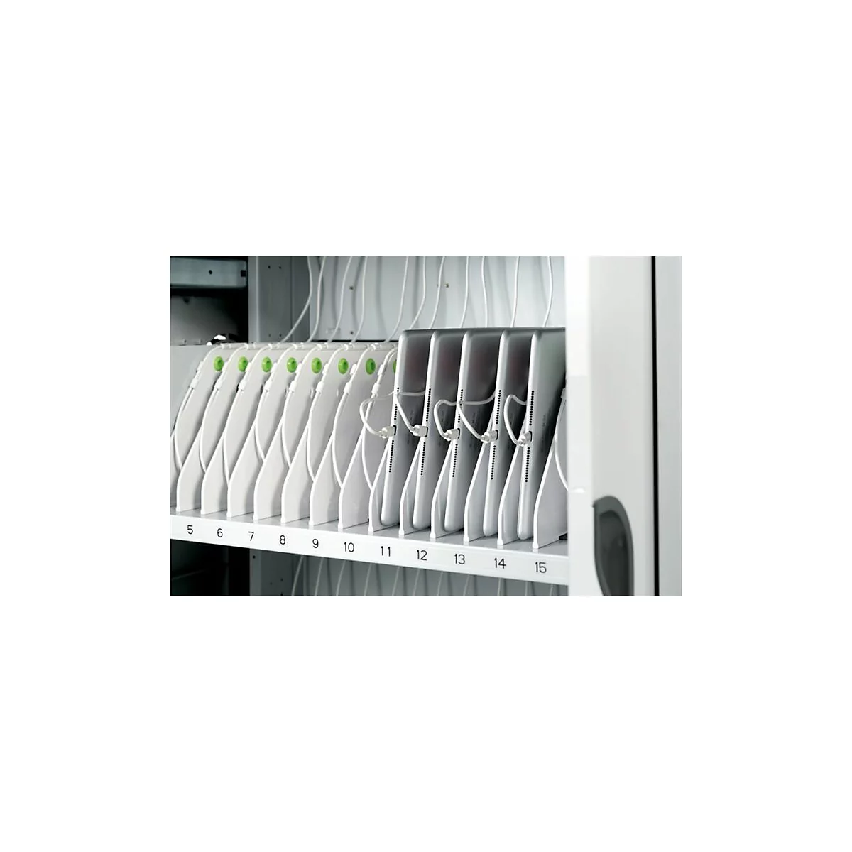 PARAT PARAPROJECT Trolley i32 PRO - Wagen sync, charge, secure and transport - für 32 Tablets - verriegelbar - ABS-Kunststoff, Stahl - weiß