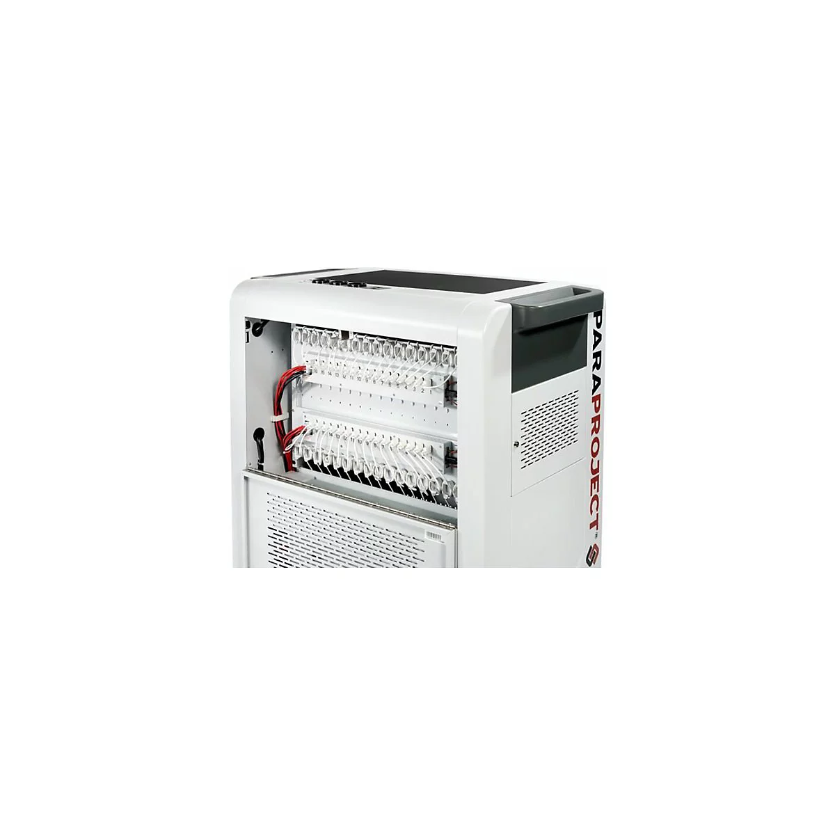 PARAT PARAPROJECT Trolley i32 PRO - Wagen sync, charge, secure and transport - für 32 Tablets - verriegelbar - ABS-Kunststoff, Stahl - weiß
