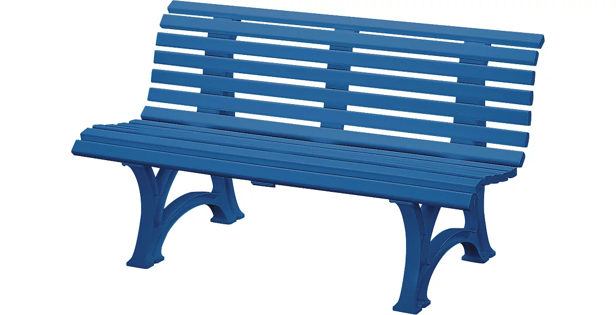 Parkbank, 3-Sitzer, L 1500 mm, blau