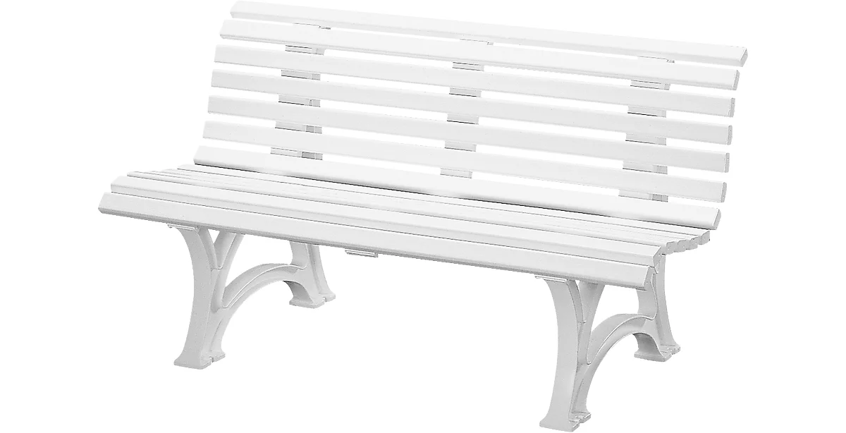 Parkbank, 3-Sitzer, L 1500 mm, weiß