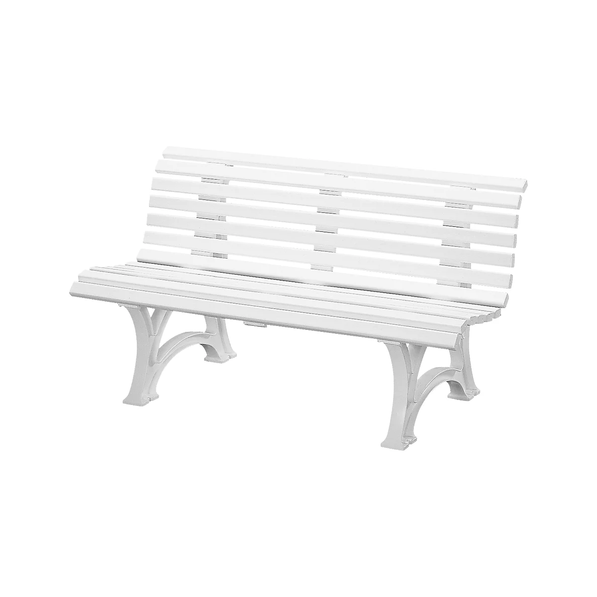 Parkbank, 3-zitter, L 1500 mm, wit