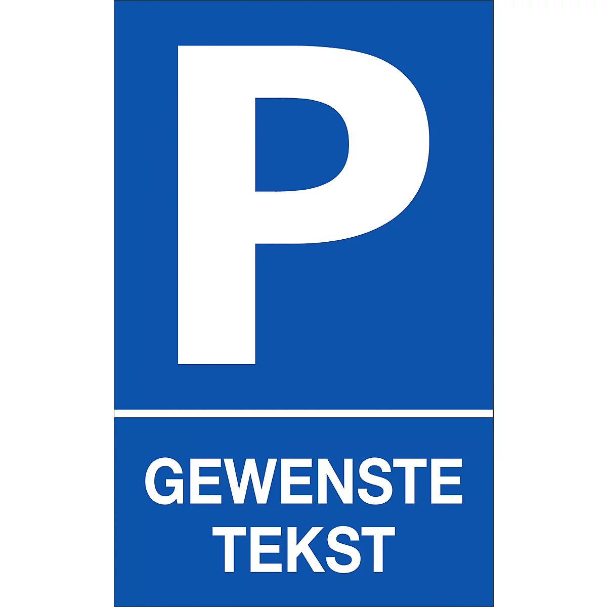 Parkeerbord (aluminium-dibond), met tekst naar wens
