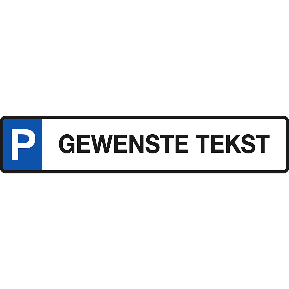 Parkeerbord Gereserveerd met tekst naar wens (aluminium-dibond)