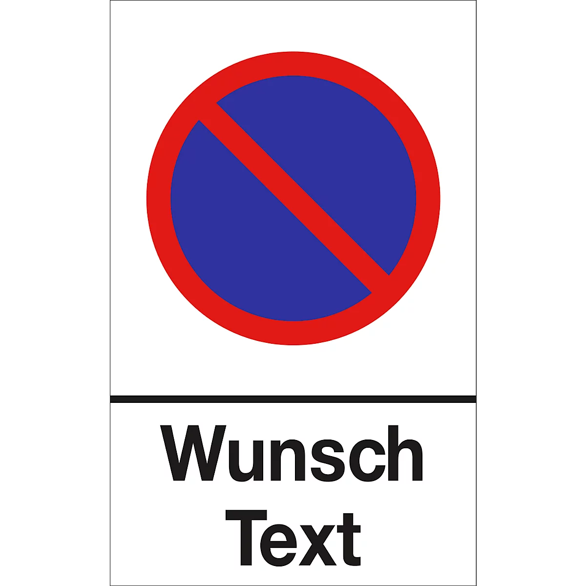 Parkeerverbod-bord met tekst naar wens (aluminium-dibond)