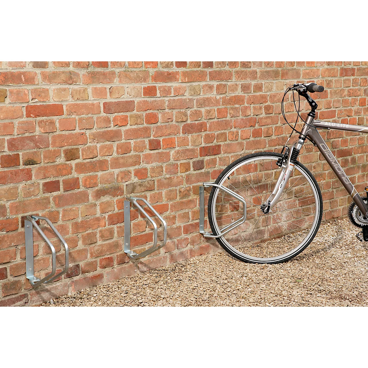Parker à vélo, pivotant à 180°, pour pneus jusqu'à L 50 mm, L 85 x P 285 x H 328 mm, en acier galvanisé, 1 place de parking