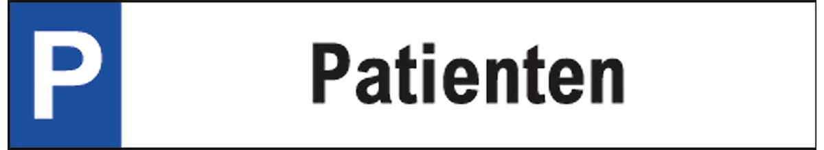 Parkplatzschild, Patienten