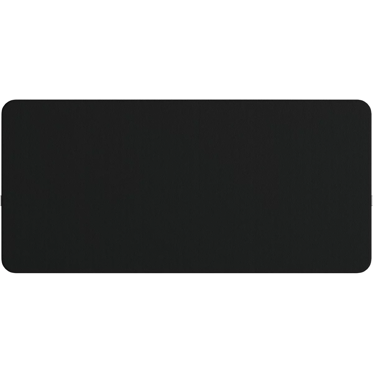 Rectangle noir aux coins arrondis. La couleur est noire unie.