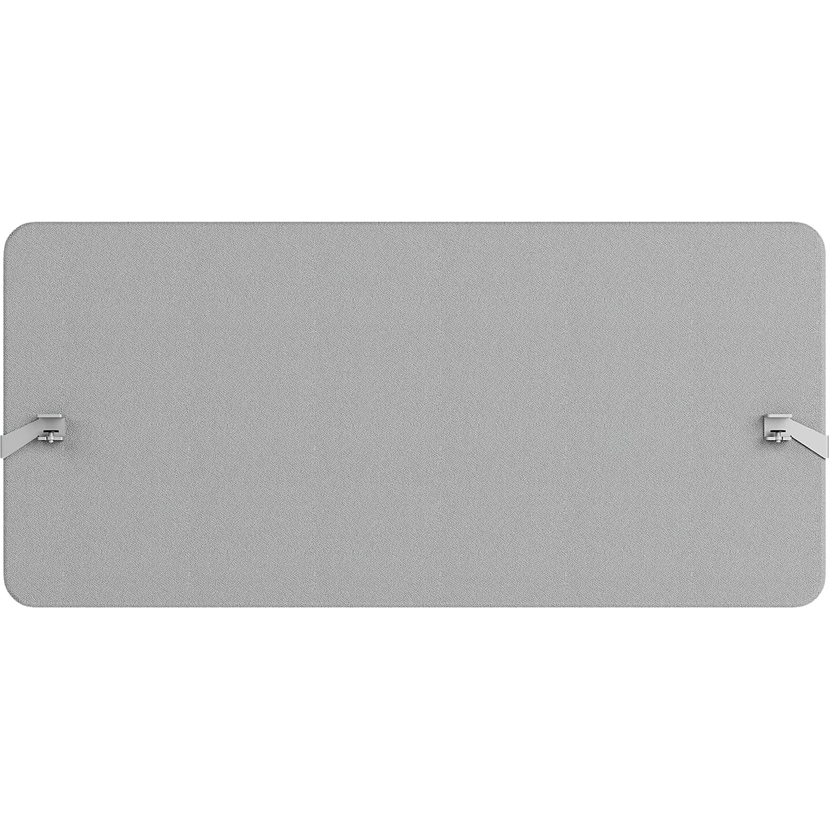 Tableau rectangulaire gris avec des supports blancs aux deux extrémités.