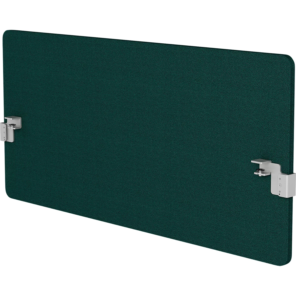 Un panneau mural vert avec des supports.