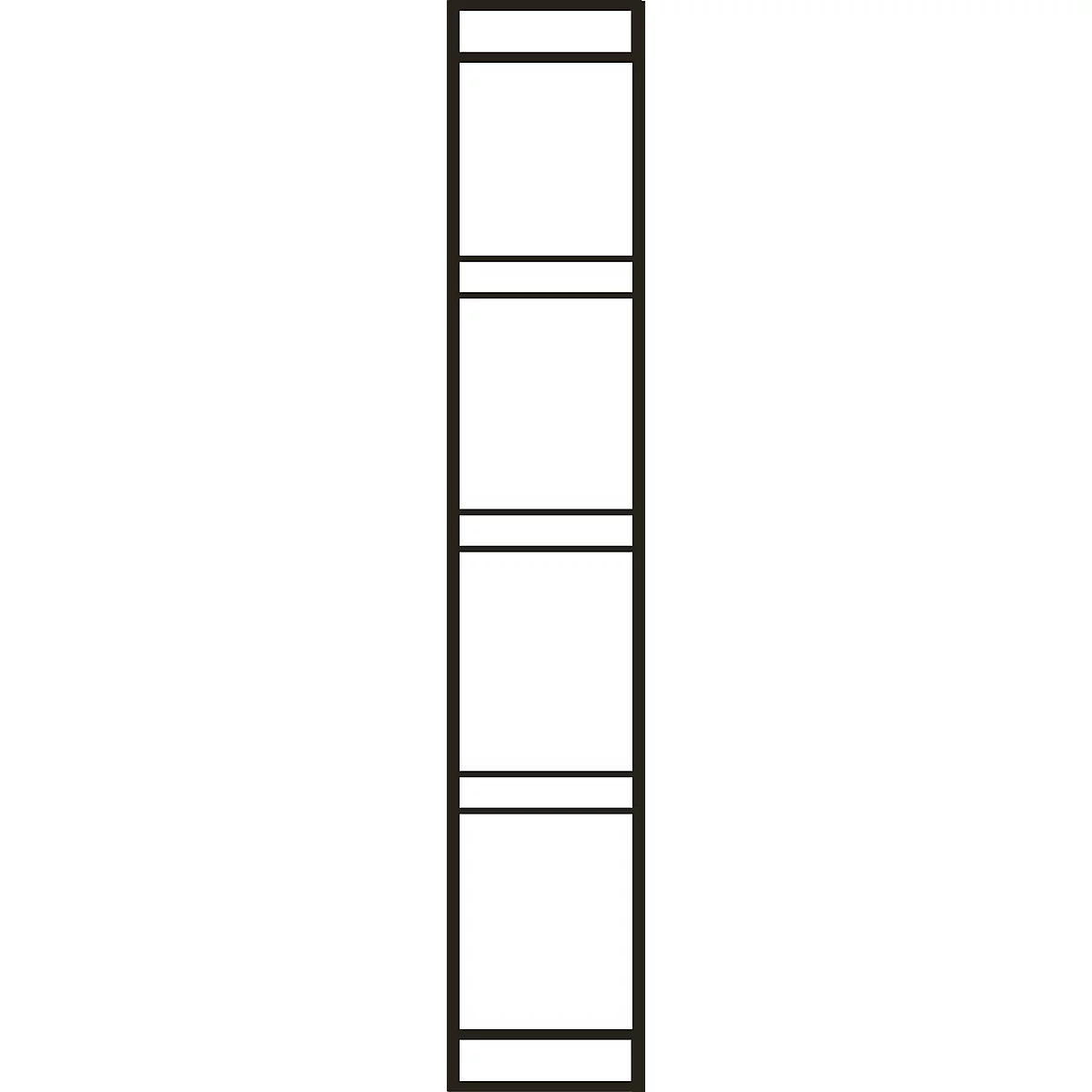 Paroi d'extrémité, pour rayonnage en acier PROGRESS 2000, H 1900 x P 600 mm, noir