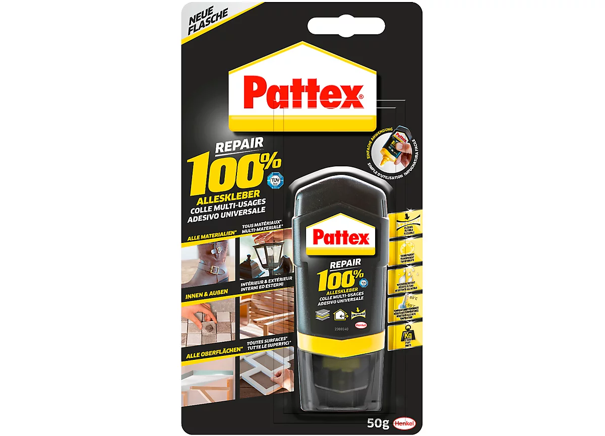 Pattex Repair 100 %, flacon 50 g, étanche, résistant aux UV et aux  températures, sans solvant acheter à prix avantageux