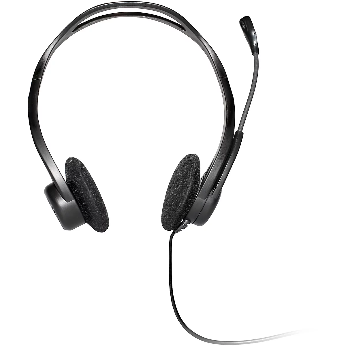 PC Headset Logitech 960 USB, binaural, kabelgebunden, Mikrofon mit Rauschunterdrückung, schwarz