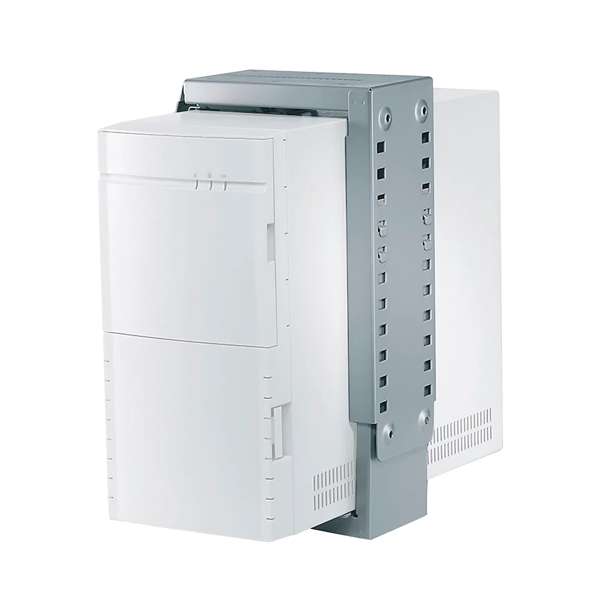 PC houder Neomounts by NewStar CPU-D100, verticaal, tot 30 kg, handmatig in hoogte &amp; breedte verstelbaar, incl. bevestigingsmateriaal, zilver