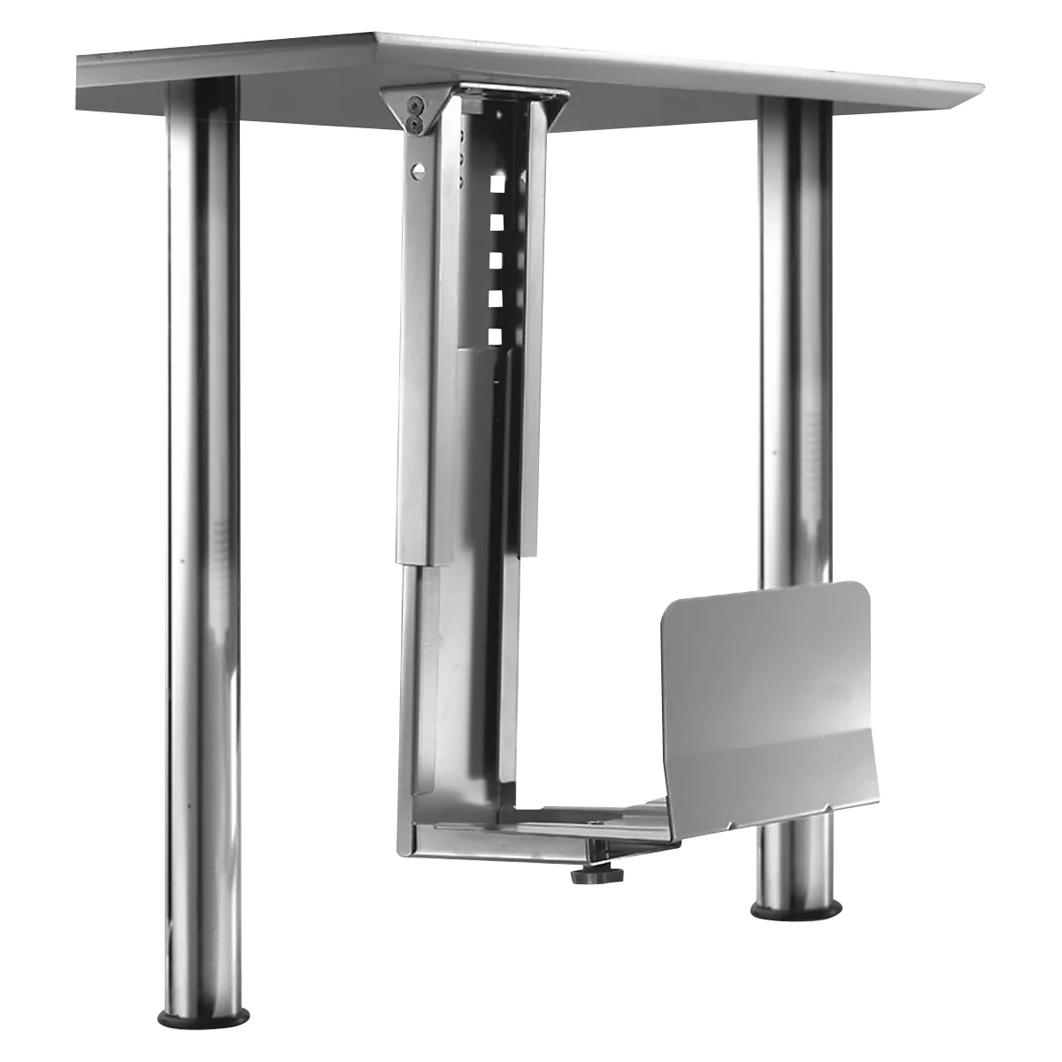 PC houder Neomounts by NewStar CPU-D200, verticaal, tot 30 kg, handmatig in hoogte &amp; breedte verstelbaar, incl. bevestigingsmateriaal, zilver
