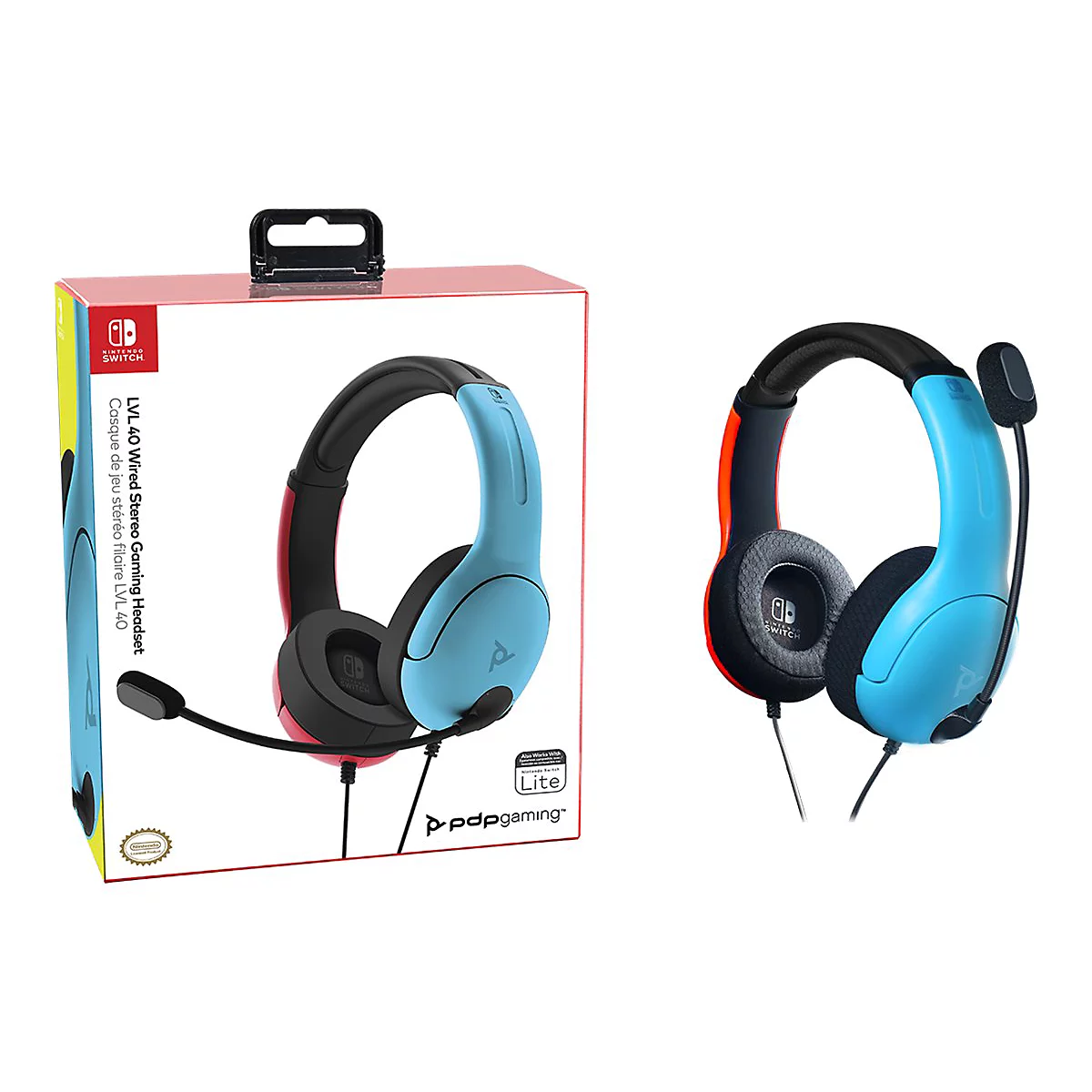 PDP Gaming LVL40 - Headset - ohrumschließend - kabelgebunden - 3,5 mm Stecker - Block