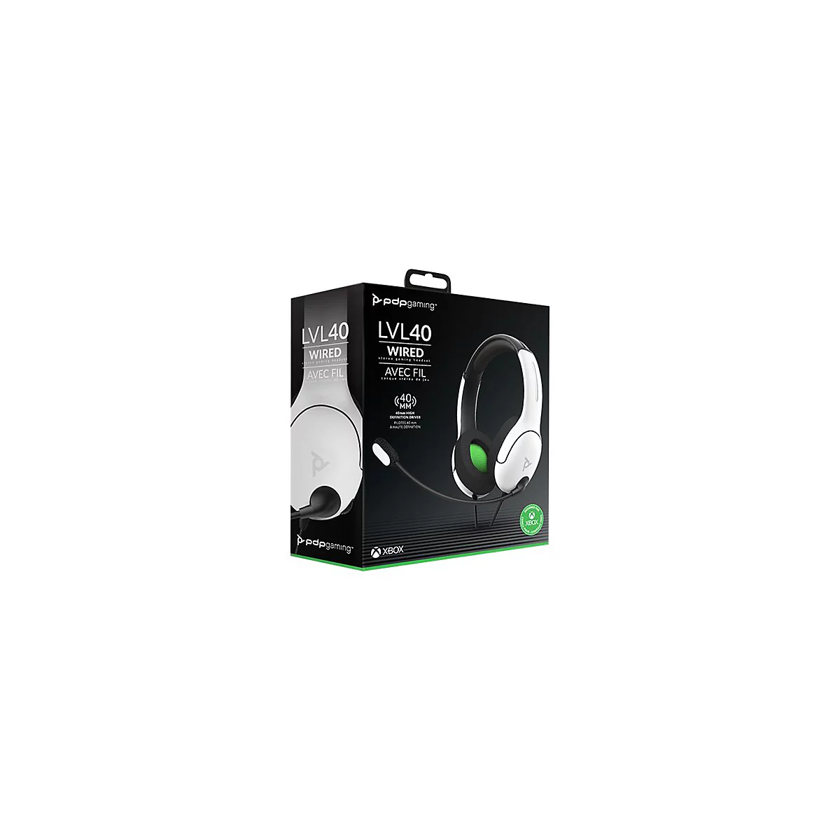 PDP Gaming LVL40 - Headset - ohrumschließend - kabelgebunden - 3,5 mm Stecker - weiß