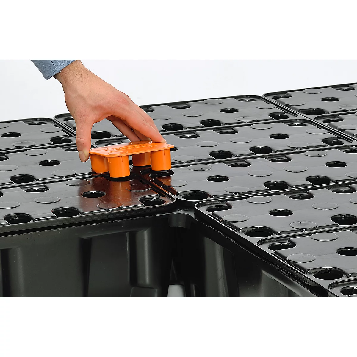 PE-Auffangwanne 25HD, aus Polyethylen, 100 % recycelbar, mit PE-Rost