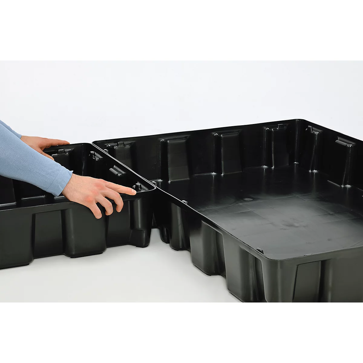 PE-lekbak 25HD, van polyetheen, 100% recycleerbaar, met PE-rooster