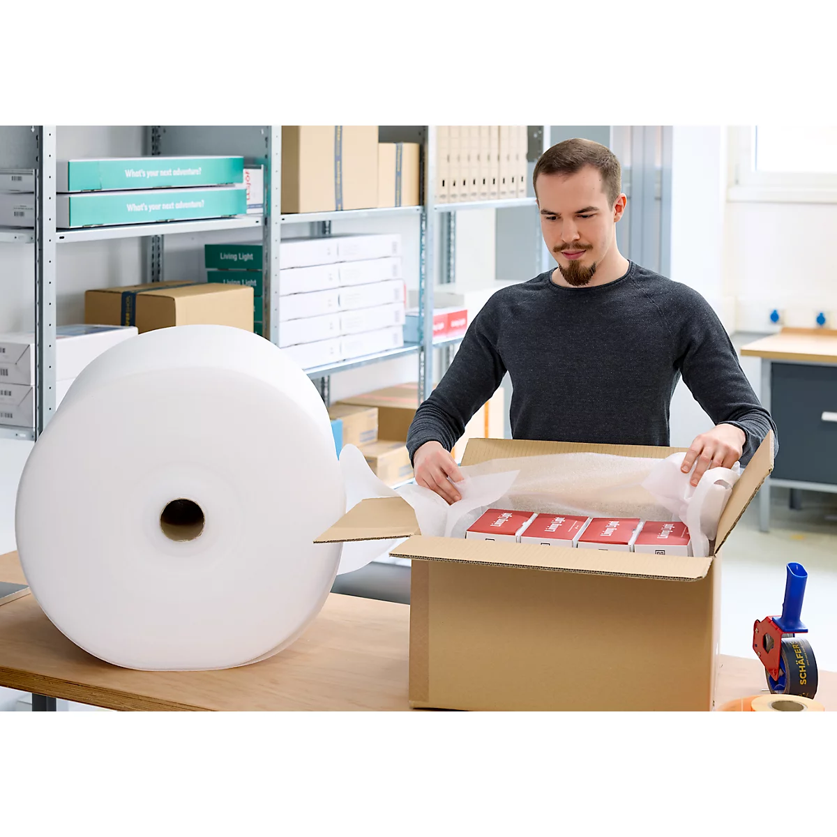 PE-schuimfolie, B 500 mm x L 250 m, 2 rollen